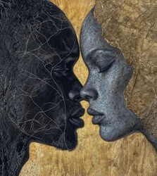 Baiser noir et or