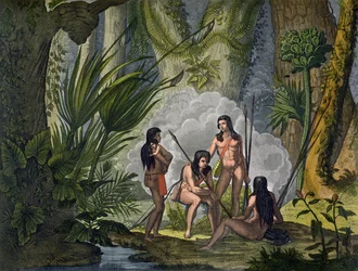 Tribus Camacani dans la forêt amazonienne, Brésil, de 