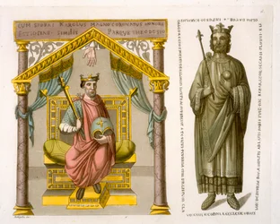 HRE Charles II (le Chauve) sur le trône, d