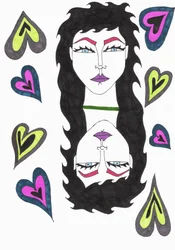 Miroir (feutre sur papier)