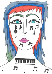 Musique (feutre sur papier)