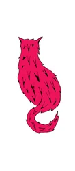 Chat rouge (feutre sur papier)