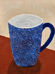 Tasse à motifs bleus