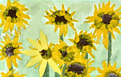 Des tournesols jaunes et joyeux