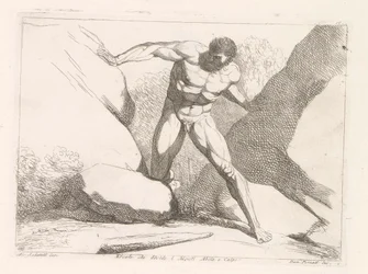 Hercule sépare les rochers Calpe et Abila (les colonnes d
