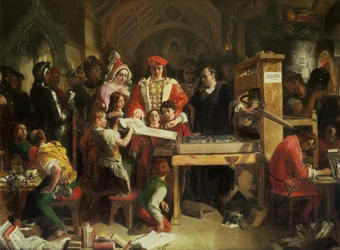 La presse à imprimer de Caxton