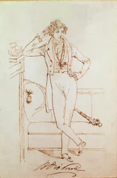 Portrait de Benjamin Disraeli, homme politique britannique et fondateur du Parti conservateur