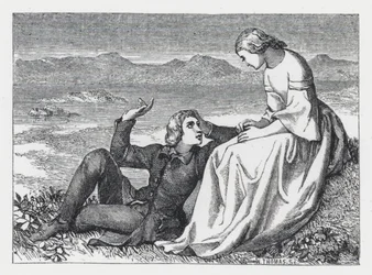Illustration pour le poème de Tennyson, La Princesse
