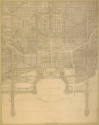 Planche 110 du Plan de Chicago, 1909 : Chicago. Plan du système complet de rues
