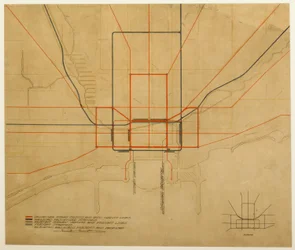 Planche 75 du Plan de Chicago : Chicago. Diagramme de la ville, montrant le système complet