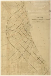 Planche 91 du Plan de Chicago, Chicago, Artères Diagonales Proposées