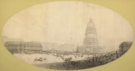 Proposition pour la place du centre civique, Plan de Chicago, 1909