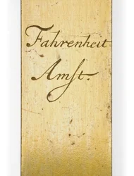 Échelle de thermomètre signée