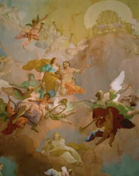 Hermès guidant Diane, déesse de la chasse, sur l