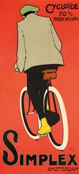 Affiche publicitaire pour les vélos Simplex Amsterdam