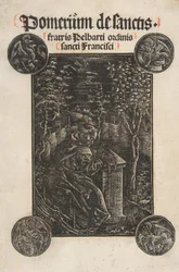 Le franciscain, Pelbart de Temesvar, étudiant dans un jardin Schr. 2876, 1502