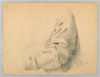 Dessin, étude de la draperie du corsage, 1er décembre 1845