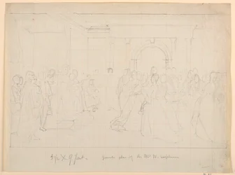 Plan général pour la réception de Martha Washington, 1860