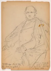 Dessin, James Lenox assis, 19 février 1874