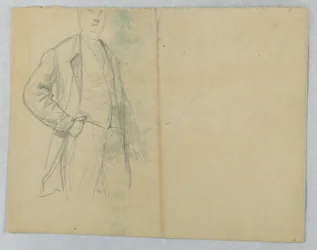 Dessin, M. Samuel Ward père, debout, la main dans la poche, 1880