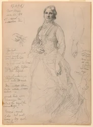 Dessin, Mme Rutherford B. Hayes, 21 décembre 1880