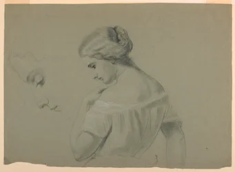 Dessin, profil de la tête d