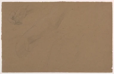 Dessin, études de la main droite, 1850-60
