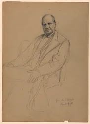 Dessin, Robert L. Stuart assis, 1881