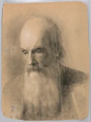 Dessin, étude pour "A Lesson in Ch", 1863
