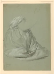 Dessin, étude pour "Une Madeleine", D, 19 novembre 1852
