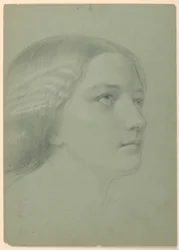Dessin, étude pour "Une Madeleine", F, 1852