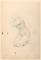 Dessin, étude pour la "Communion des malades", 1844-45