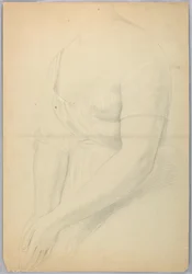 Dessin, étude pour le double de "C", 1850