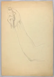 Dessin, étude pour le double de "C", 1850