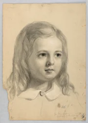 Dessin, étude pour le double de "Christiana", 1850