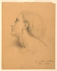 Dessin, étude pour "Grape Gatherers", juillet 1855