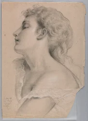 Dessin, étude pour "Justice et Pe", 1878