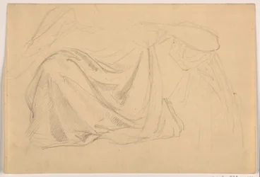 Dessin, étude pour "Justice et Paix :, draperie, 1878-86
