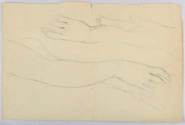 Dessin, étude pour " Martha Washing ", 20 décembre 1878