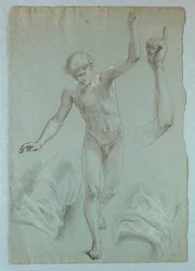 Dessin, étude pour "Le rêve de Mercy", 1857-58
