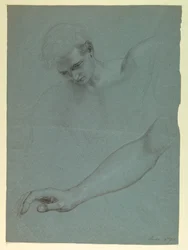 Dessin, étude pour "Le rêve de Mercy", 1857-58