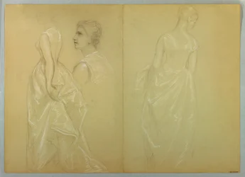 Dessin, étude pour "Mrs. Washingto", 1878-86 et 1860