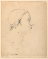 Dessin, étude pour la "Leçon sacrée", 1843