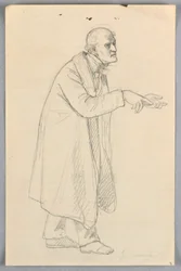 Dessin, étude pour le "Groupe scientifique", 1858
