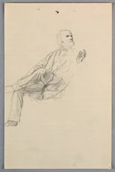 Dessin, étude pour le "Groupe scientifique", 1858