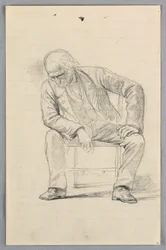 Dessin, étude pour le "Groupe scientifique", 1858