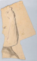 Dessin, étude pour "Tribute Money", 1852
