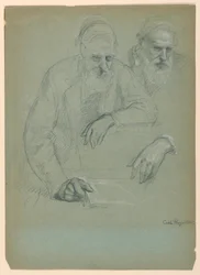 Dessin, Deux études de Daniel Hun, 1881