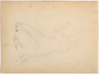 Dessin, Femme agenouillée, vers 1852