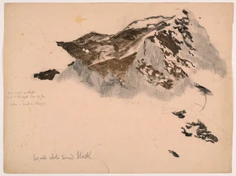Depuis la fenêtre du chalet, sommet du Mt. Scheidegg, après une brume et une tempête